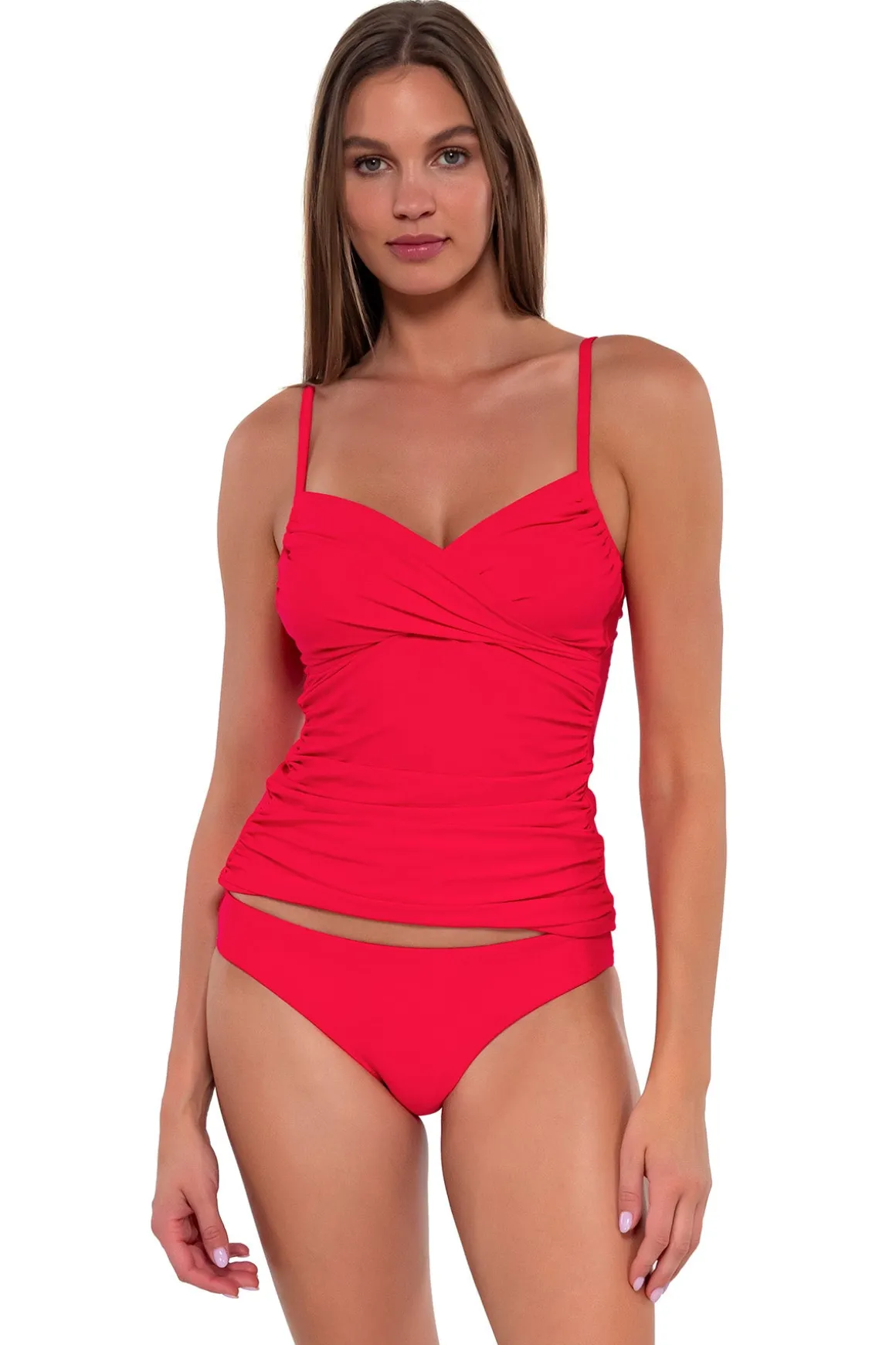 Sunsets Geranium Simone Tankini Top