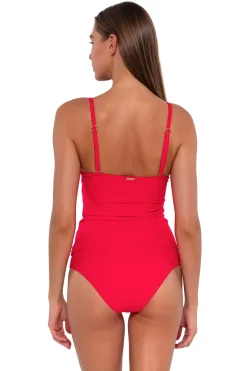 Sunsets Geranium Simone Tankini Top