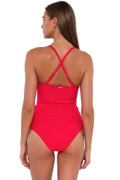 Sunsets Geranium Simone Tankini Top