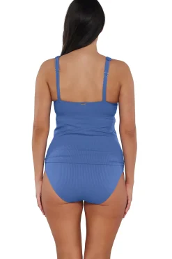 Sunsets Harbor Blue Sandbar Rib Elsie Tankini Top