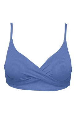 Sunsets Harbor Blue Sandbar Rib Lyla Bralette Top