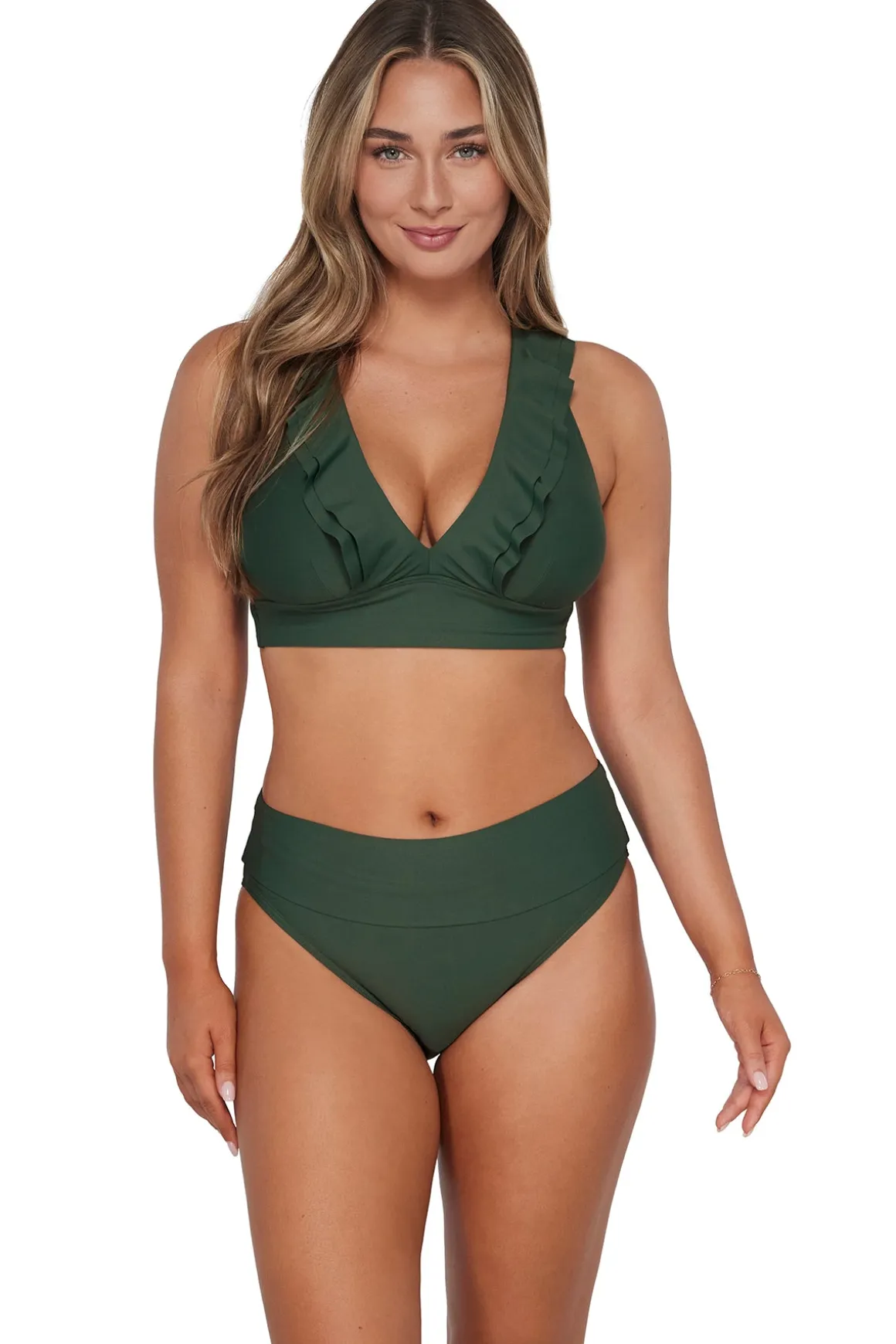 Sunsets Island Green Hannah High Waist Bottom