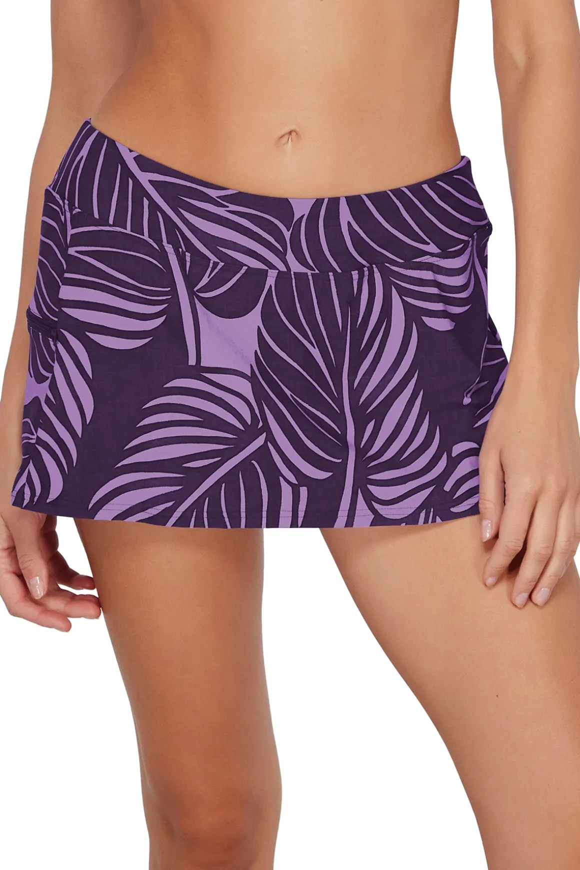 Sunsets Mystic Palms Sporty Swim Skirt Bottom