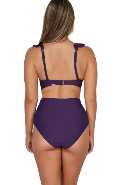 Sunsets Paradise Plum Capri High Waist Bottom