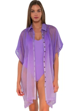 Sunsets Passion Flower Shore Thing Tunic