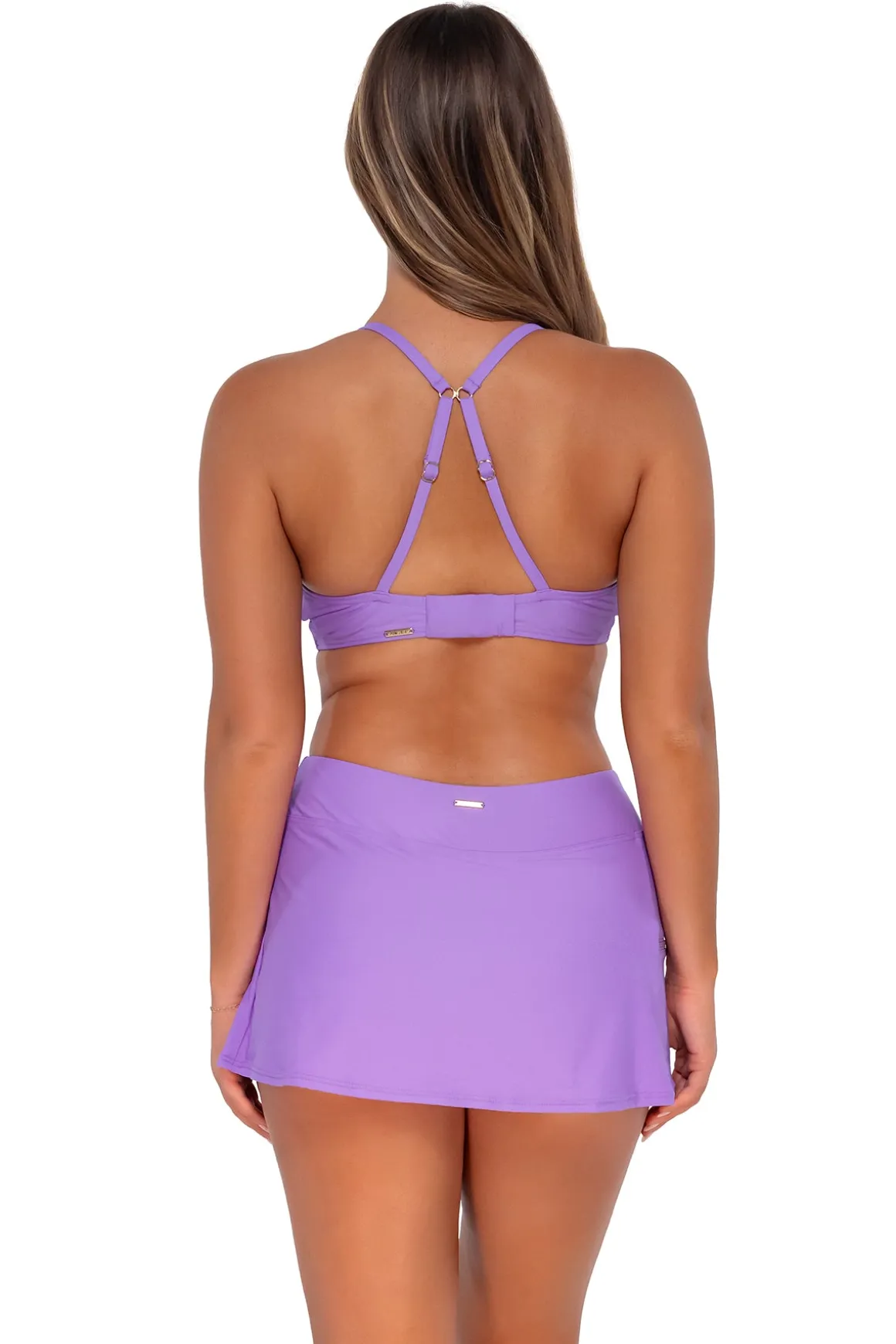 Sunsets Passion Flower Sporty Swim Skirt