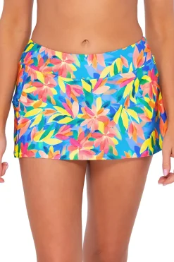 Sunsets Shoreline Petals Sporty Swim Skirt
