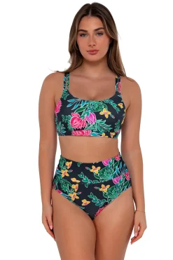 Sunsets Twilight Blooms Hannah High Waist Bottom