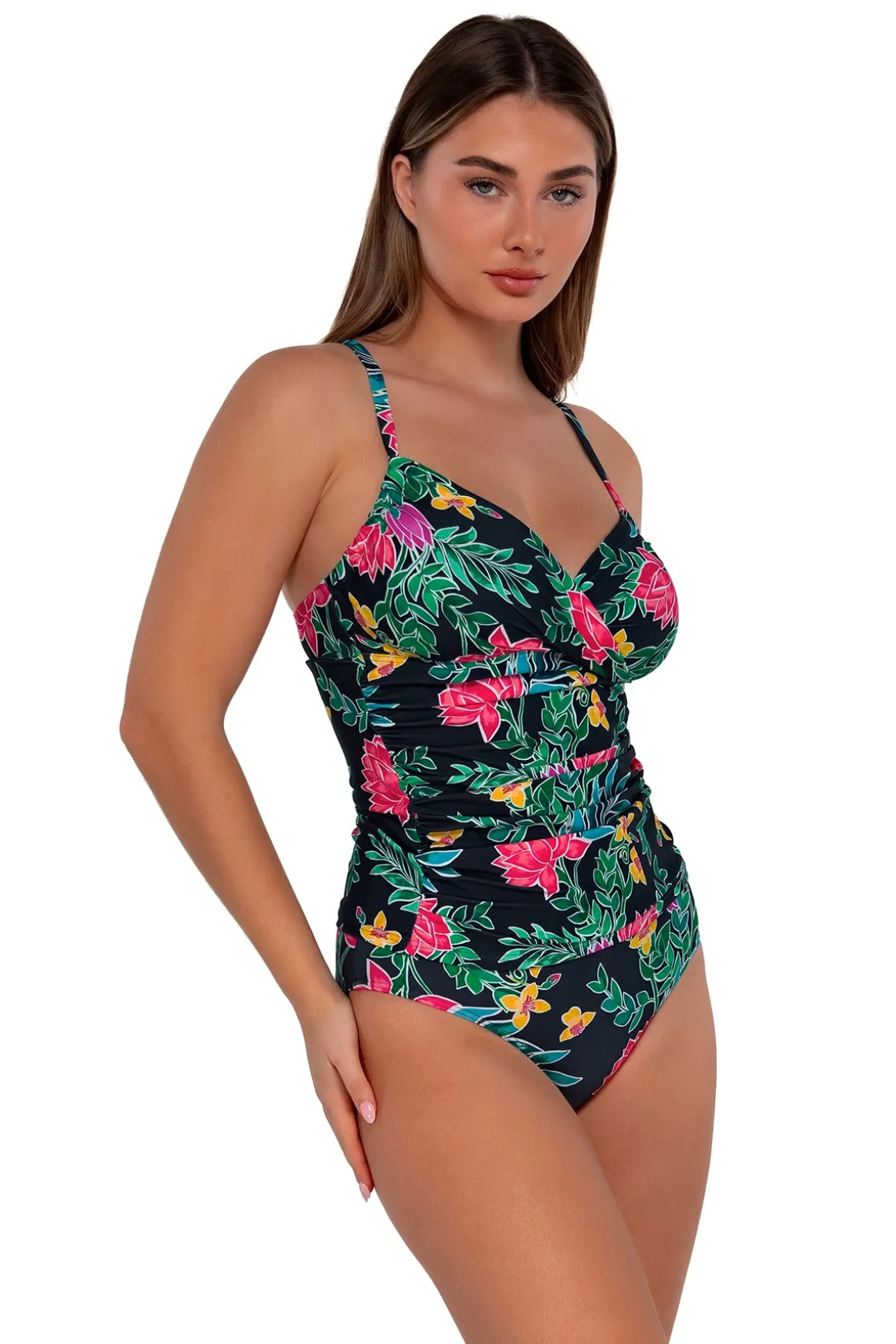 Sunsets Twilight Blooms Serena Tankini Top