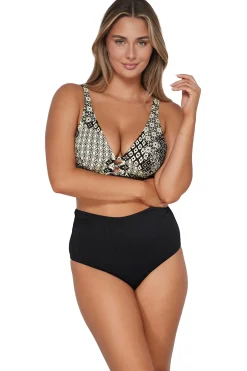 Sunsets Venice Seagrass Texture Capri High Waist Bottom