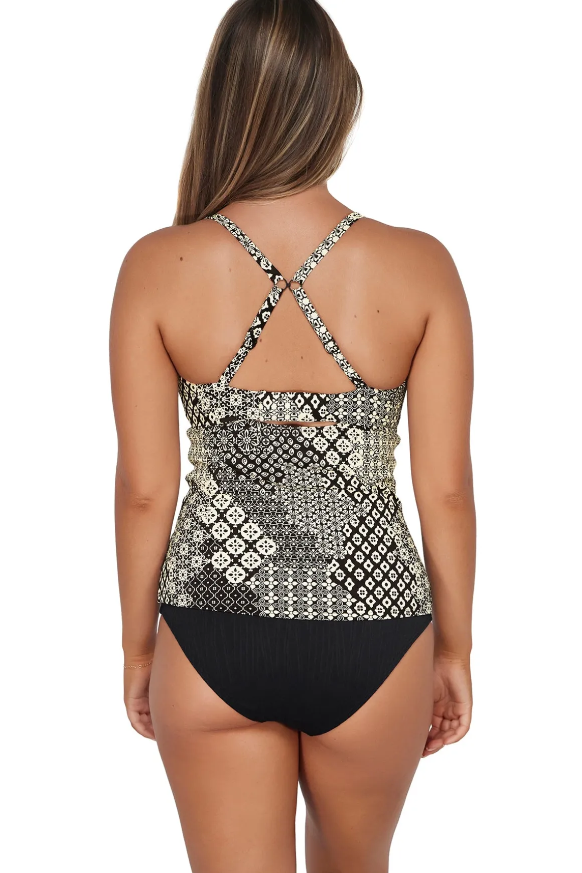 Sunsets Venice Seagrass Texture Zuri V-Wire Tankini Top