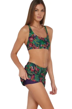 Sunsets Welcome To Rio Sporty Swim Skirt Bottom