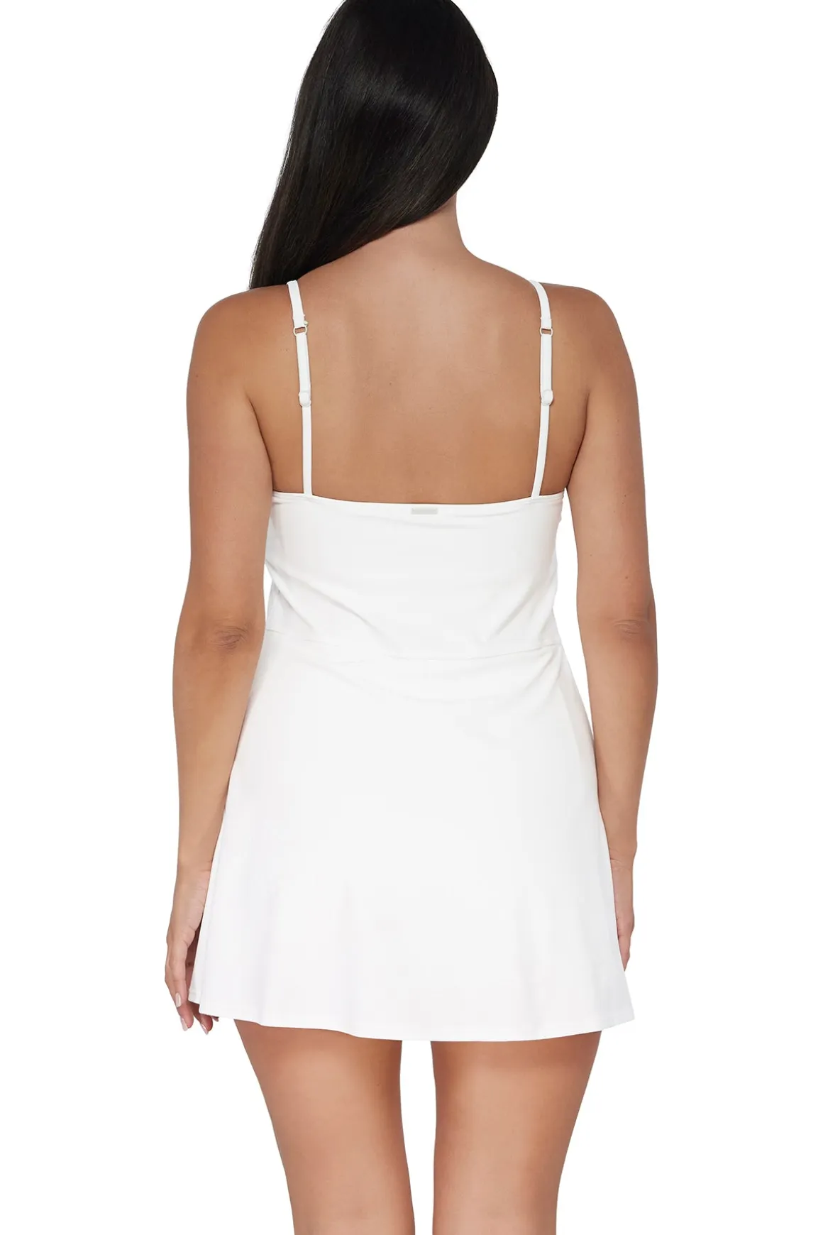 Sunsets White Lily Naomi Swim Dress One Piece