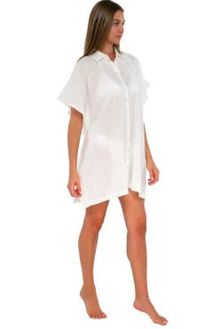 Sunsets White Lily Shore Thing Tunic